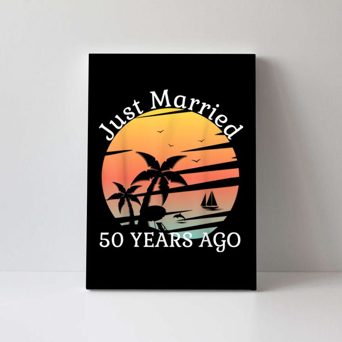 50th Wedding Anniversary Cruise Just Married 50 Years Canvas