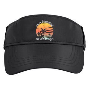 50th Wedding Anniversary Cruise Just Married 50 Years Adult Drive Performance Visor