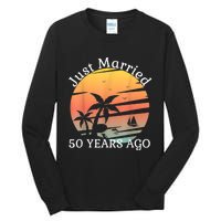 50th Wedding Anniversary Cruise Just Married 50 Years Tall Long Sleeve T-Shirt