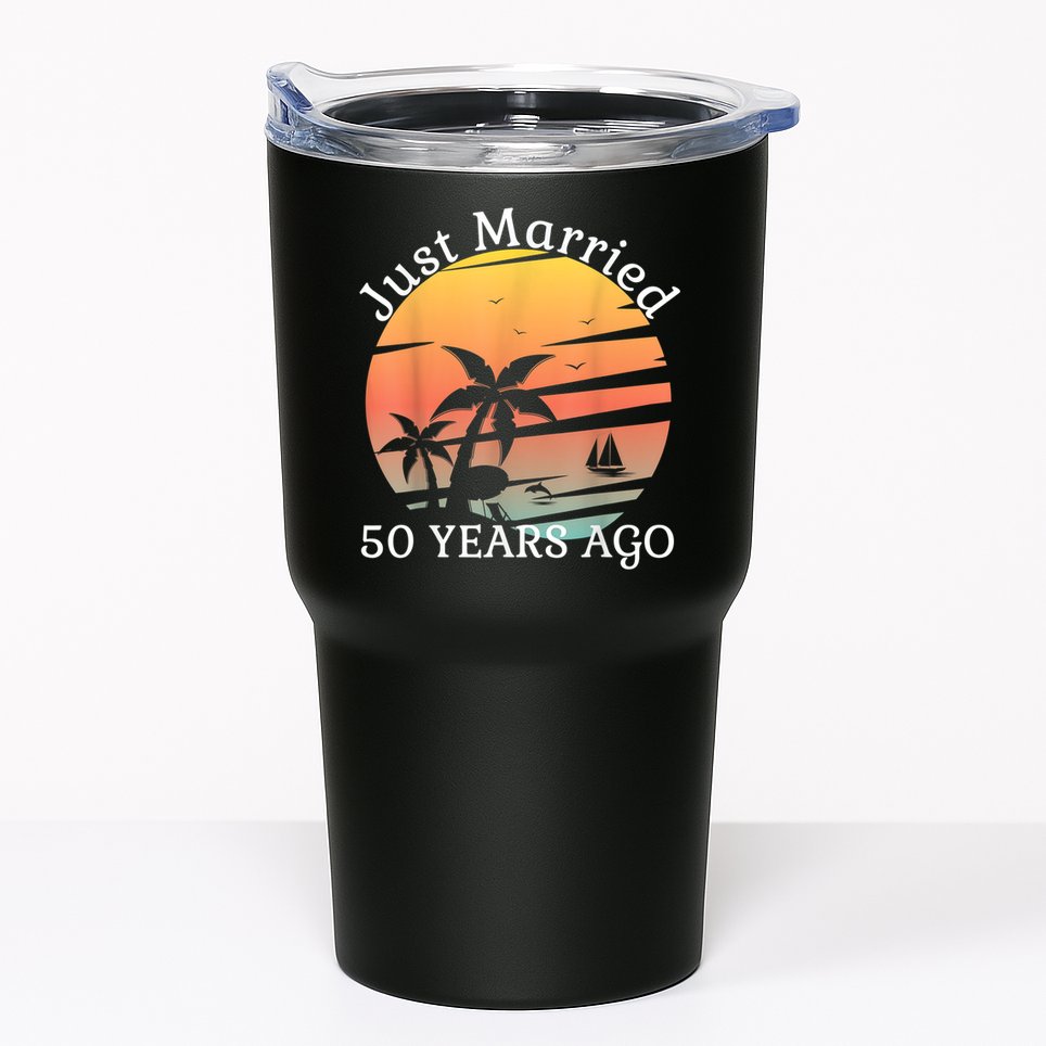 50th Wedding Anniversary Cruise Just Married 50 Years Tumbler