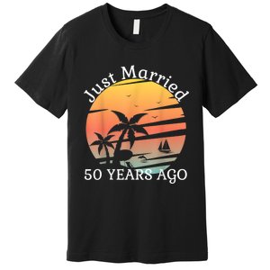 50th Wedding Anniversary Cruise Just Married 50 Years Premium T-Shirt