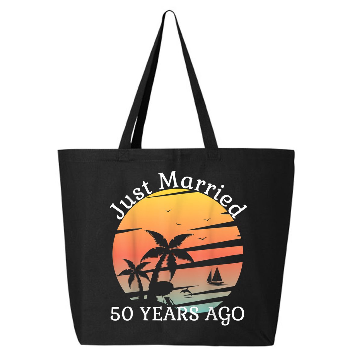 50th Wedding Anniversary Cruise Just Married 50 Years 25L Jumbo Tote
