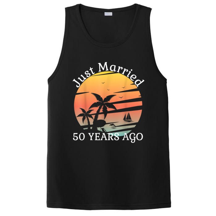 50th Wedding Anniversary Cruise Just Married 50 Years PosiCharge Competitor Tank