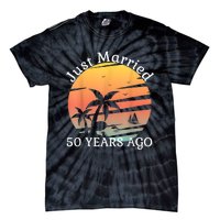 50th Wedding Anniversary Cruise Just Married 50 Years Tie-Dye T-Shirt