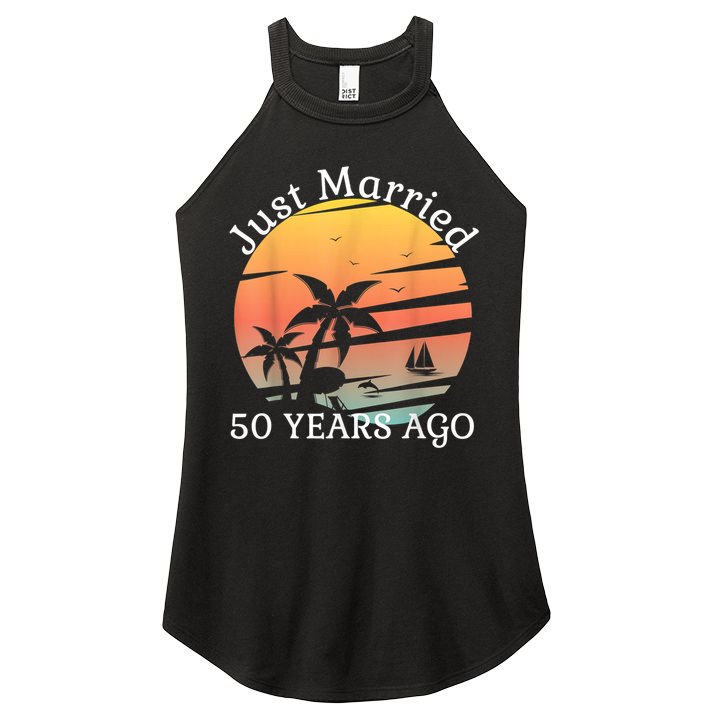 50th Wedding Anniversary Cruise Just Married 50 Years Women's Perfect Tri Rocker Tank