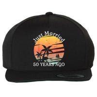 50th Wedding Anniversary Cruise Just Married 50 Years Wool Snapback Cap