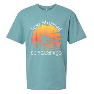 50th Wedding Anniversary Cruise Just Married 50 Years Sueded Cloud Jersey T-Shirt