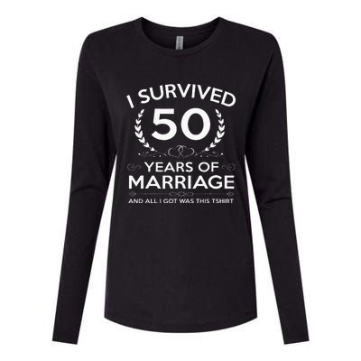 50th Wedding Anniversary Gifts Couples Husband Wife 50 Years Womens Cotton Relaxed Long Sleeve T-Shirt