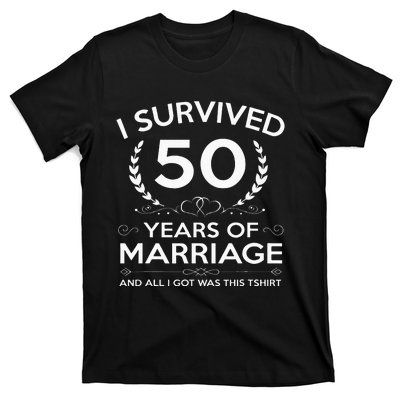 50th Wedding Anniversary Gifts Couples Husband Wife 50 Years T-Shirt