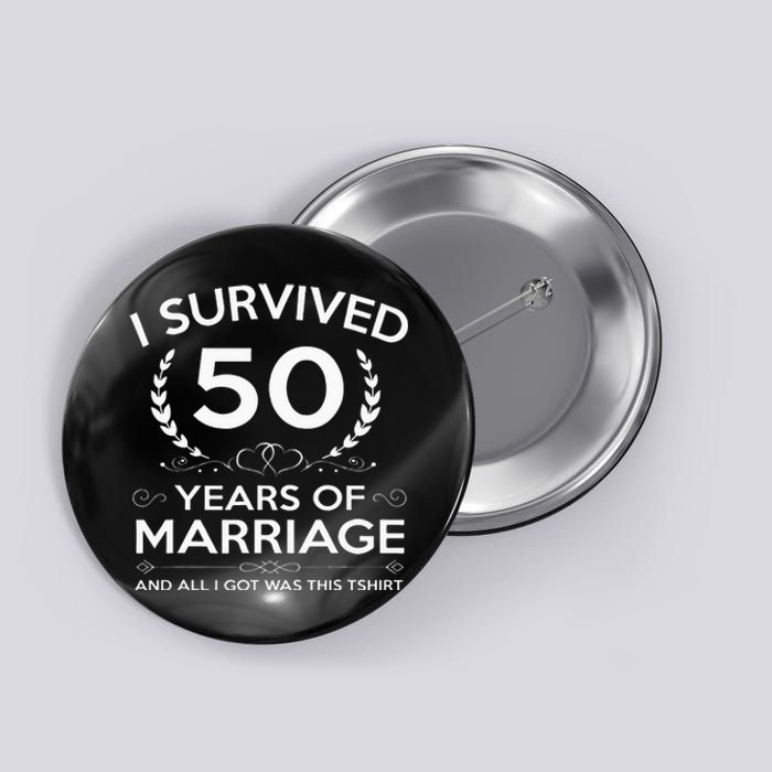 50th Wedding Anniversary Gifts Couples Husband Wife 50 Years Button