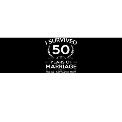 50th Wedding Anniversary Gifts Couples Husband Wife 50 Years Bumper Sticker