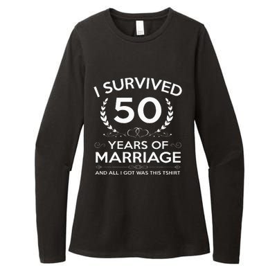 50th Wedding Anniversary Gifts Couples Husband Wife 50 Years Womens CVC Long Sleeve Shirt