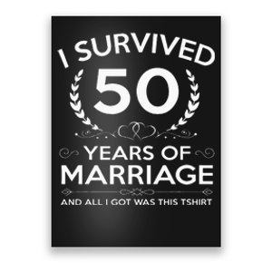 50th Wedding Anniversary Gifts Couples Husband Wife 50 Years Poster