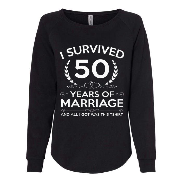 50th Wedding Anniversary Gifts Couples Husband Wife 50 Years Womens California Wash Sweatshirt