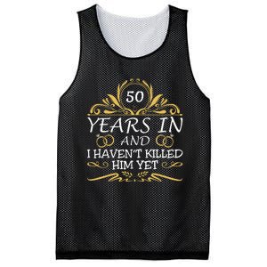 50th Wedding Anniversary Husband Wife Mesh Reversible Basketball Jersey Tank