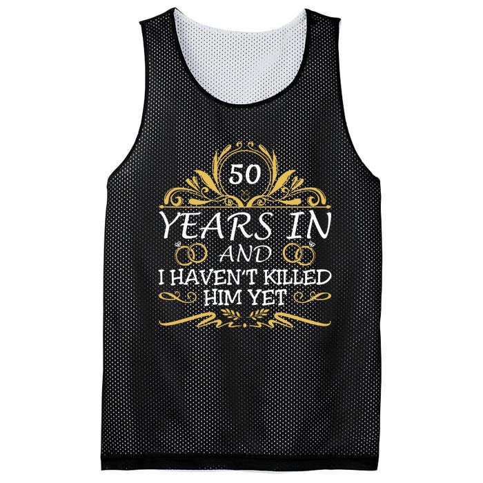 50th Wedding Anniversary Husband Wife Mesh Reversible Basketball Jersey Tank