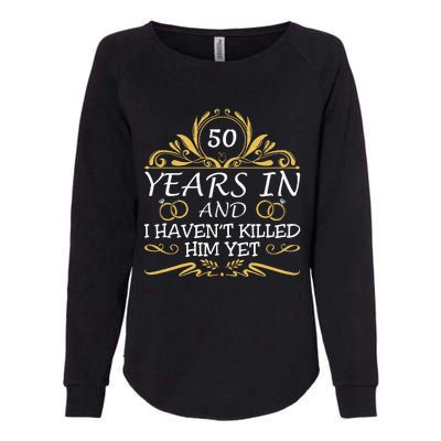 50th Wedding Anniversary Husband Wife Womens California Wash Sweatshirt