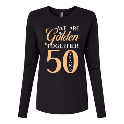 50th Wedding Anniversary We Are Golden Together 50 Years Womens Cotton Relaxed Long Sleeve T-Shirt