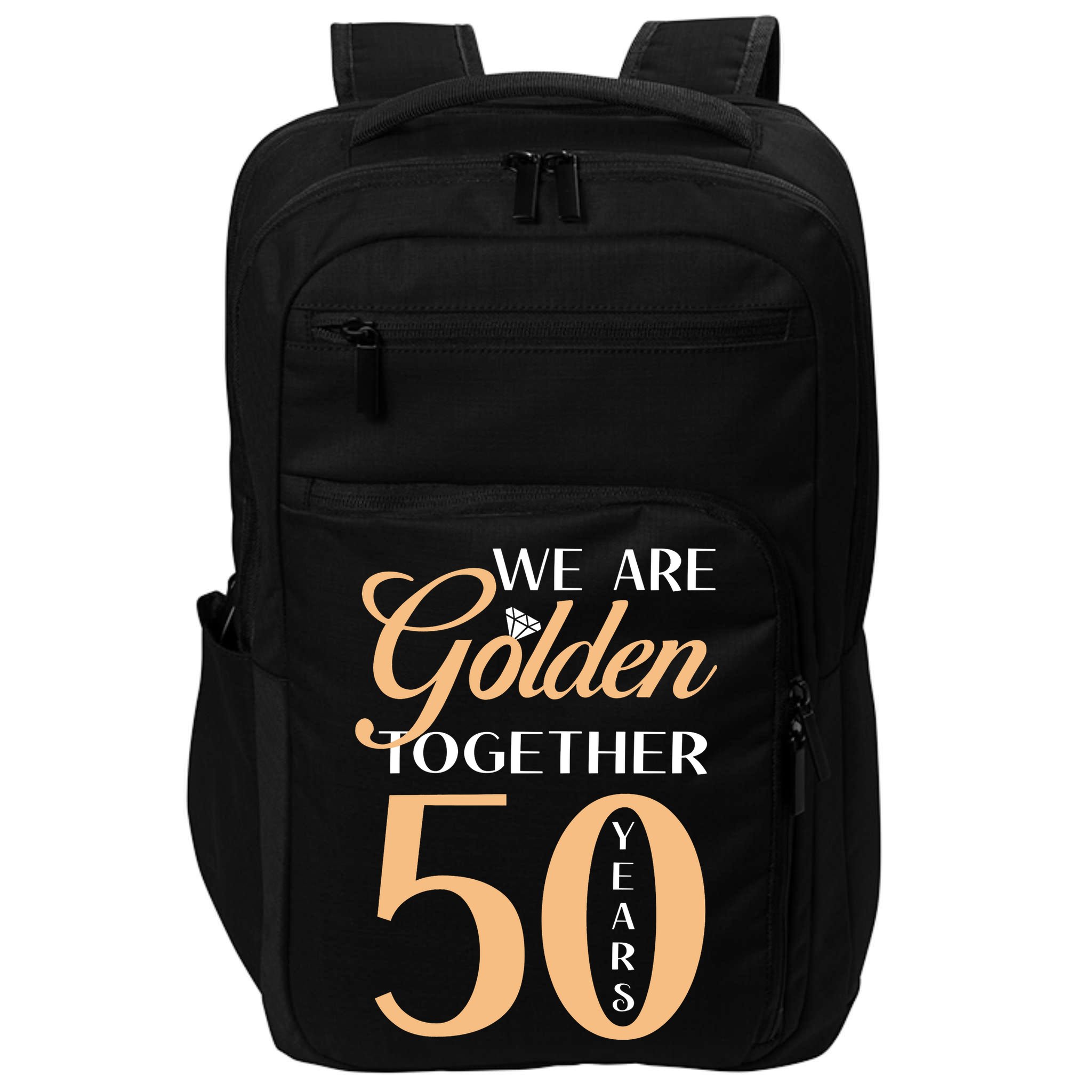 50th Wedding Anniversary We Are Golden Together 50 Years Impact Tech Backpack