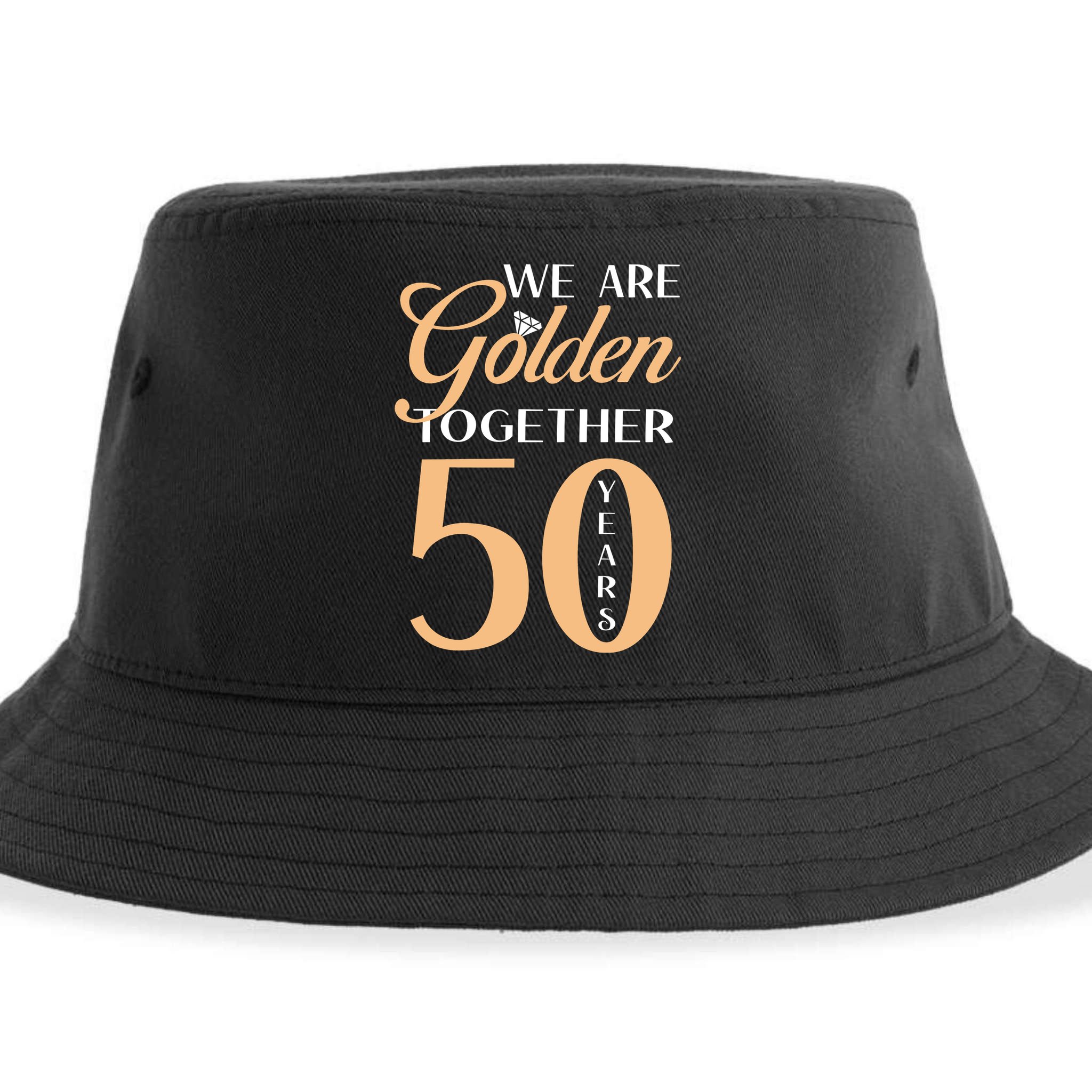 50th Wedding Anniversary We Are Golden Together 50 Years Sustainable Bucket Hat