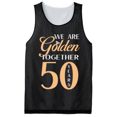 50th Wedding Anniversary We Are Golden Together 50 Years Mesh Reversible Basketball Jersey Tank