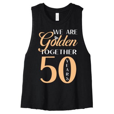 50th Wedding Anniversary We Are Golden Together 50 Years Women's Racerback Cropped Tank