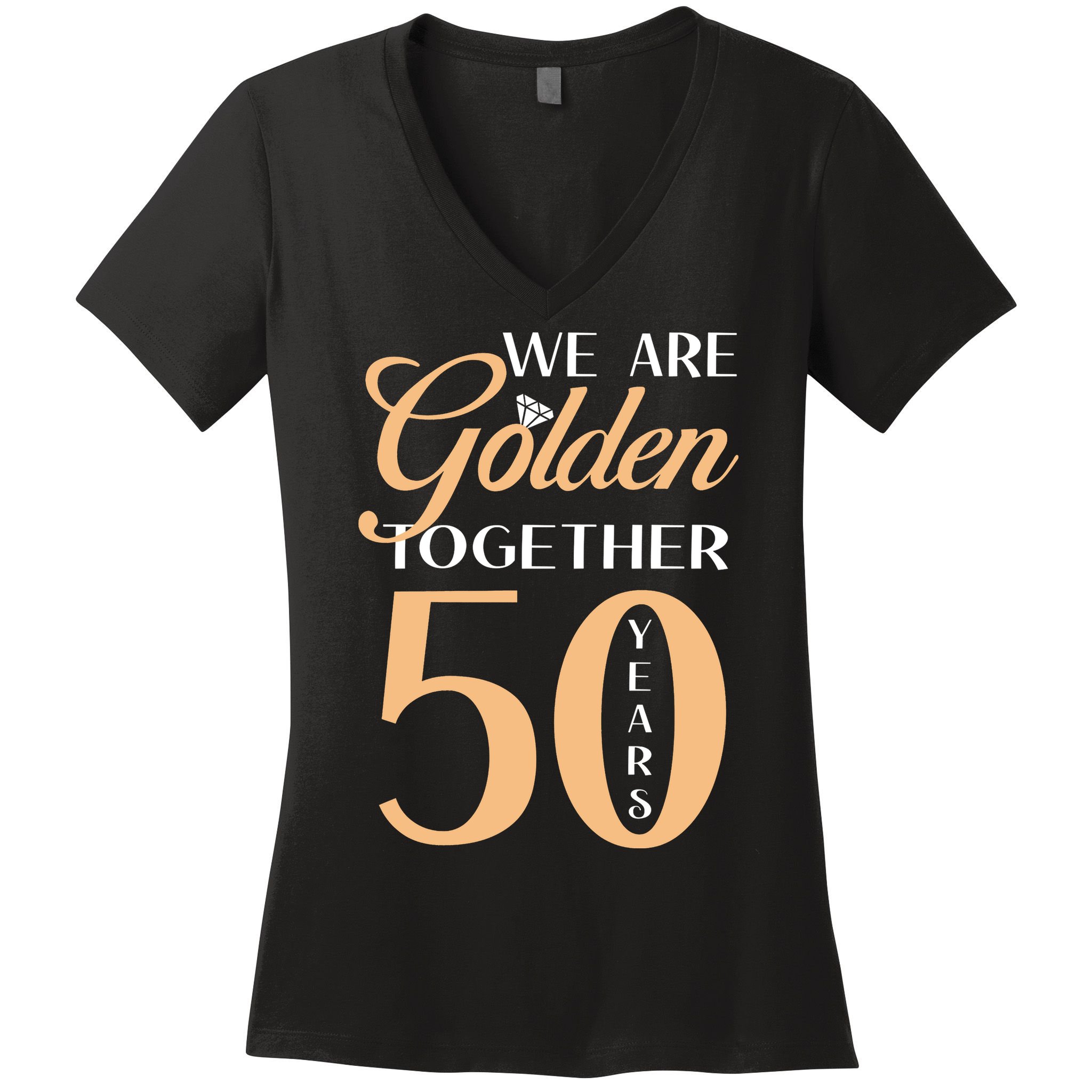 50th Wedding Anniversary We Are Golden Together 50 Years Women's V-Neck T-Shirt
