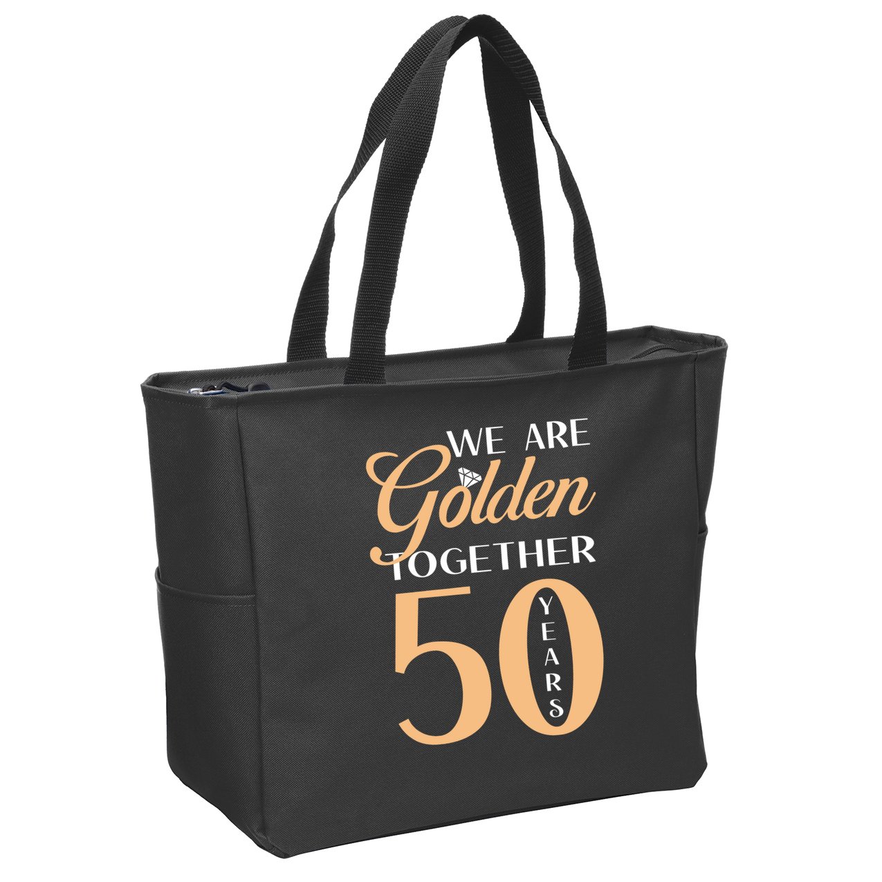 50th Wedding Anniversary We Are Golden Together 50 Years Zip Tote Bag