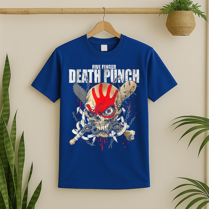 5FDP Warhead Skull Front Back Print T-Shirt