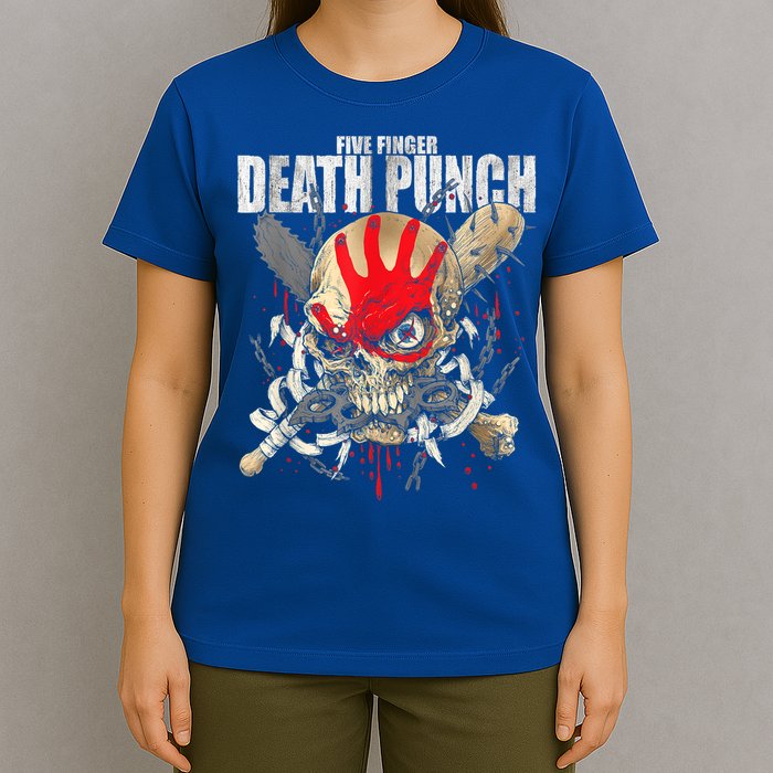 5FDP Warhead Skull Front Back Print T-Shirt