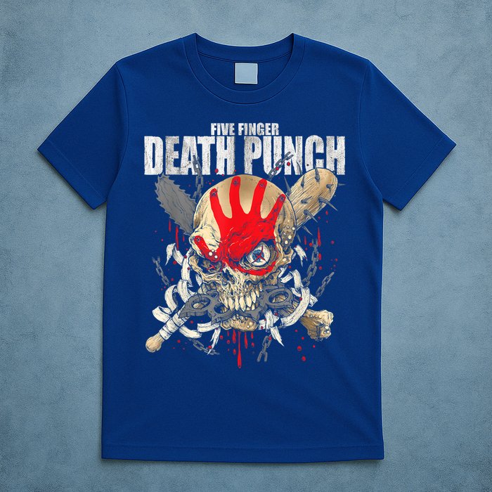 5FDP Warhead Skull Front Back Print T-Shirt