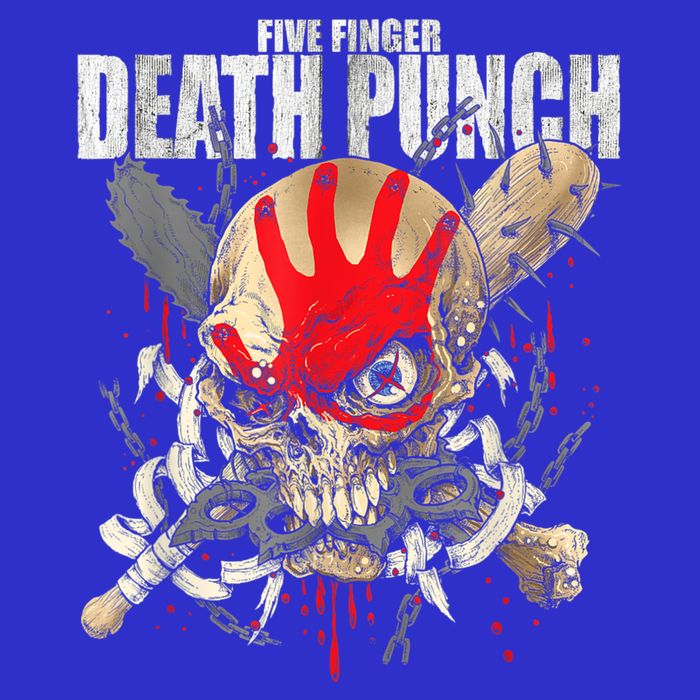 5FDP Warhead Skull Front Back Print T-Shirt