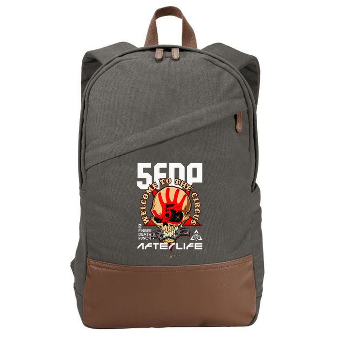 5fdp – Welcome To The Circus Red Cotton Canvas Backpack