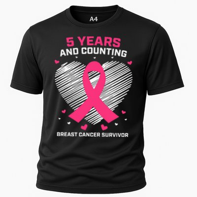 5 Year Breast Cancer Survivor Gifts Pink Cancer Free Performance Shirt