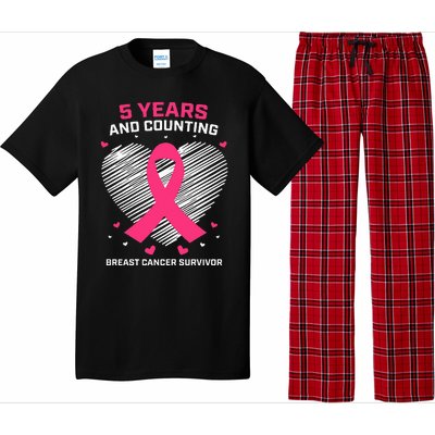 5 Year Breast Cancer Survivor Gifts Pink Cancer Free Pajama Set