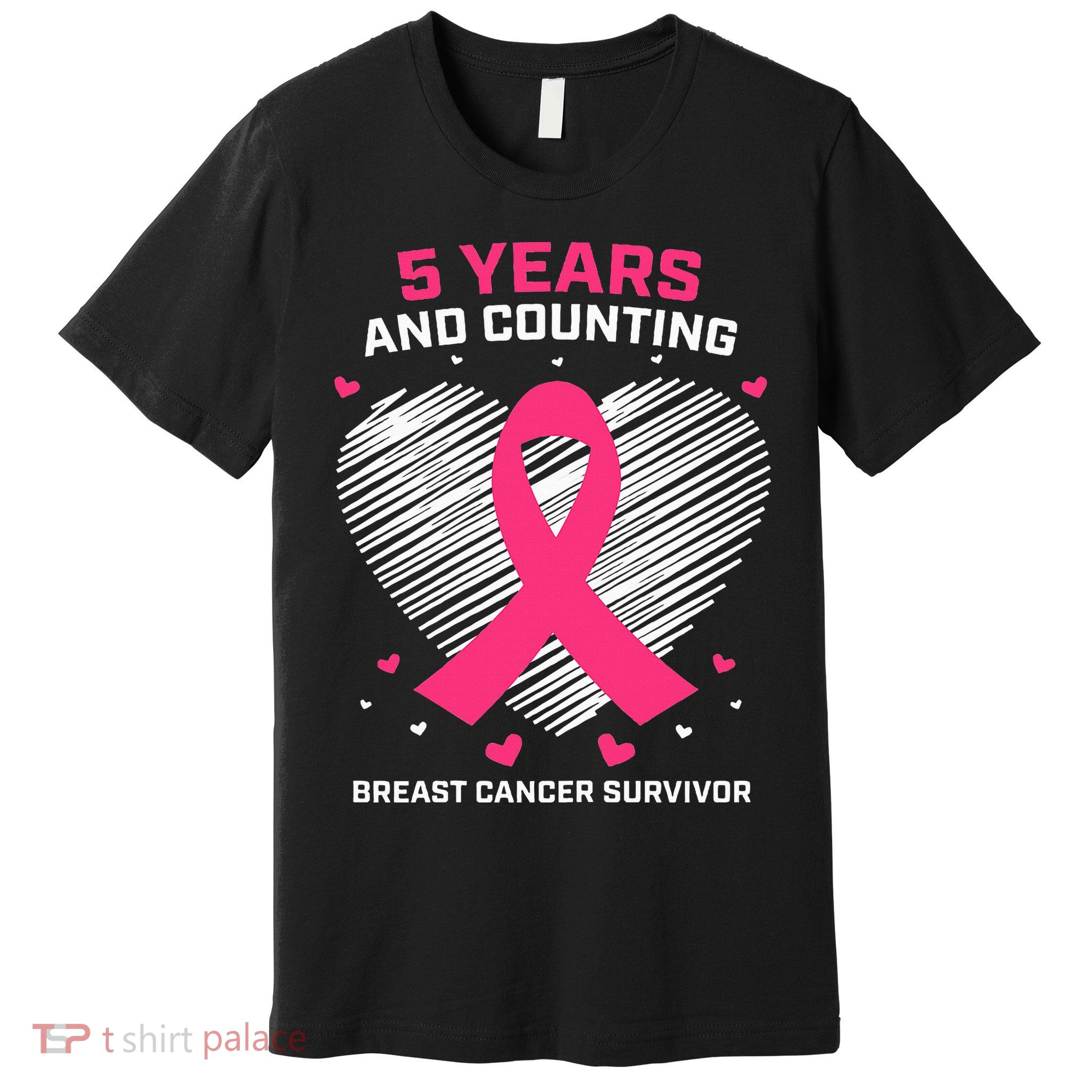 5 Year Breast Cancer Survivor Gifts Pink Cancer Free Premium T-Shirt
