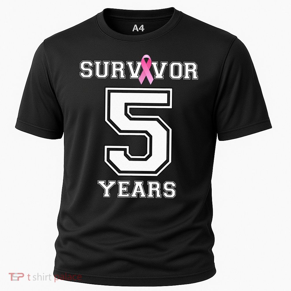 5 Years Breast Cancer Survivor Gifts For  Pink Ribbon Performance Shirt