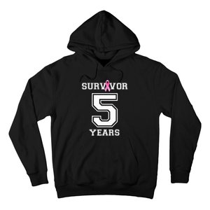 5 Years Breast Cancer Survivor Gifts For  Pink Ribbon Hoodie