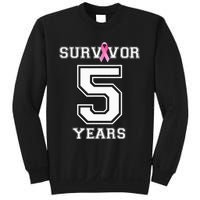 5 Years Breast Cancer Survivor Gifts For  Pink Ribbon Sweatshirt