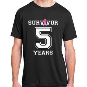 5 Years Breast Cancer Survivor Gifts For  Pink Ribbon Adult ChromaSoft Performance T-Shirt