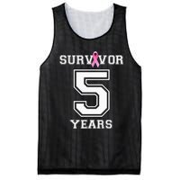 5 Years Breast Cancer Survivor Gifts For  Pink Ribbon Mesh Reversible Basketball Jersey Tank