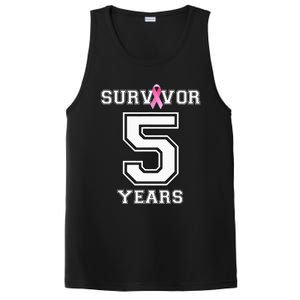 5 Years Breast Cancer Survivor Gifts For  Pink Ribbon PosiCharge Competitor Tank