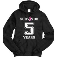 5 Years Breast Cancer Survivor Gifts For  Pink Ribbon Tie Dye Hoodie