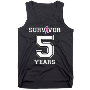 5 Years Breast Cancer Survivor Gifts For  Pink Ribbon Tank Top