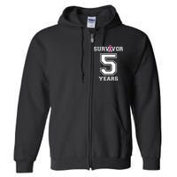 5 Years Breast Cancer Survivor Gifts For  Pink Ribbon Full Zip Hoodie