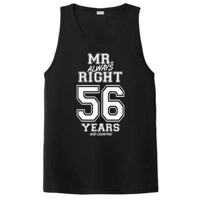 56 Years Being Mr Always Right Funny Couples Anniversary Gift PosiCharge Competitor Tank