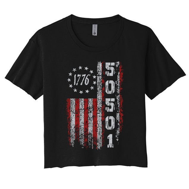 50501 Your Country Needs You American Flag Crop Top