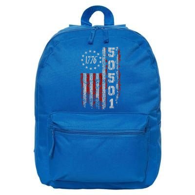 50501 Your Country Needs You American Flag 16 in Basic Backpack