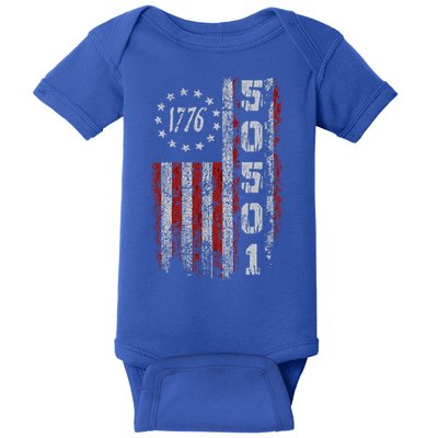 50501 Your Country Needs You American Flag Baby Bodysuit
