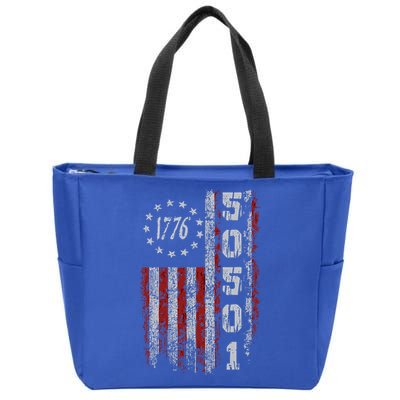 50501 Your Country Needs You American Flag Zip Tote Bag